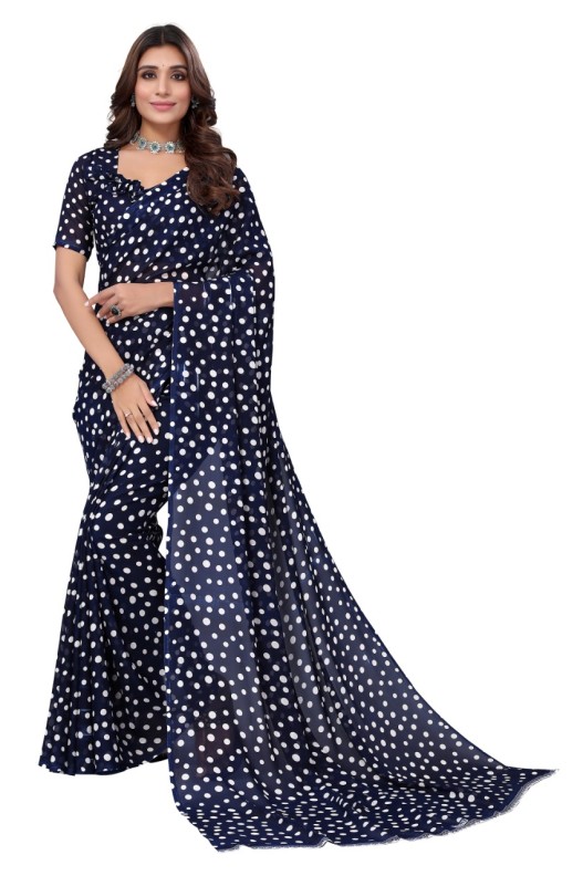 Fancy Georgette Printed Saree With blouse